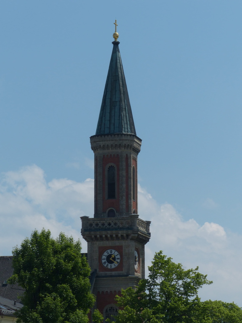 building, belief, outdoors, clock, spirituality, main portal page, tower, unesco world heritage, tree, religion, church, balcony, cloud - sky, jacob götz