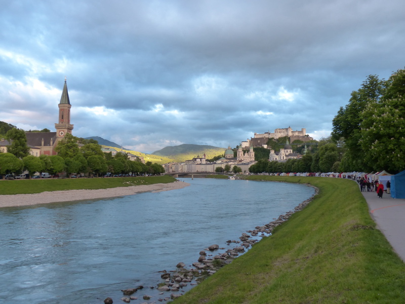 cityscape, jacob götz, church of christ, the past, city, clock tower floor, building, hohensalzburg fortress, evangelische christuskirche, historic centre