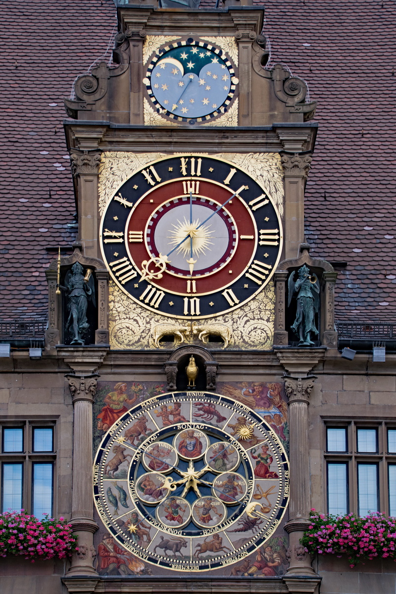 low angle view, building exterior, germany, clock, tower, instrument of time, old town hall, ornate, clock face, architecture, places of interest, outdoors