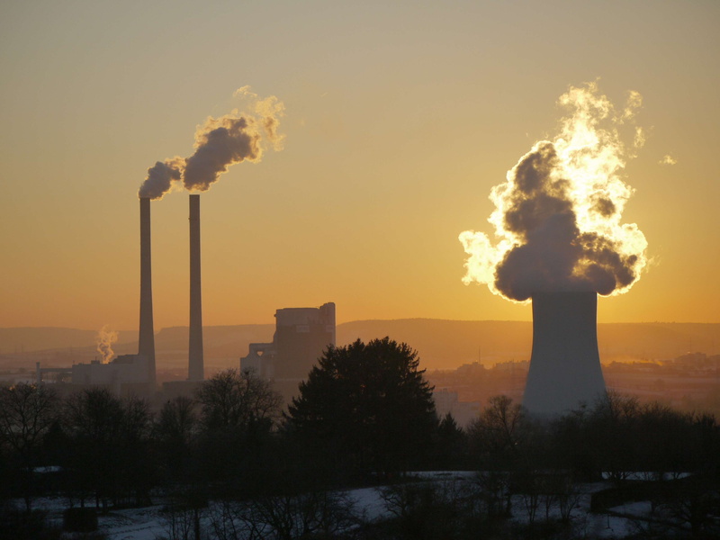 built structure, atmosphere, 4K, smoke stack, exhaust, industrial plant, cooling tower, ecosystem, pollution, dusk, fuel and power generation, factory