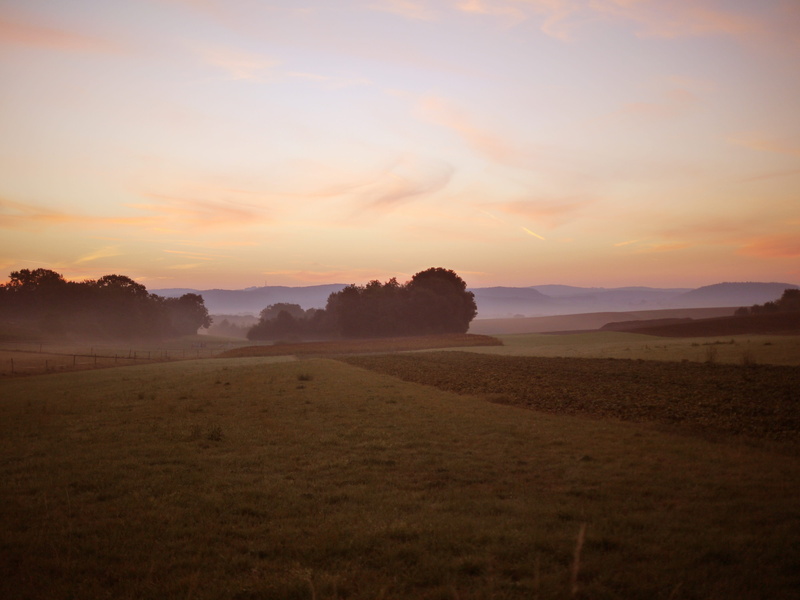 scenics - nature, red, dusk, non-urban scene, hill, no People, horizon, swiss francs, scenics, good morning, orange color, Haze, Atmospheric, germany, tranquil scene