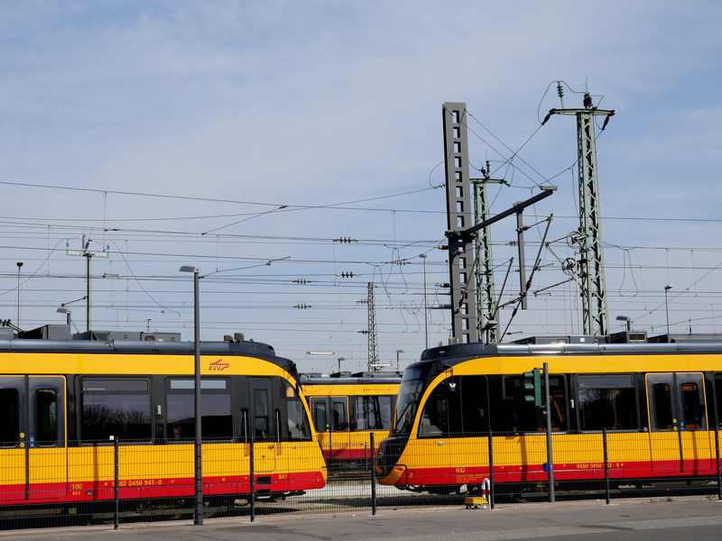 day, catenary, power supply, power line, trains, rail transportation, train - vehicle, central station, travel, sky, connection, railroad track, three