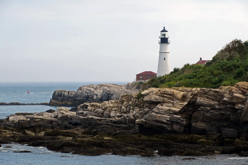 rocky coastline, maine, danger, fort williams park, building, built structure, rugged, Shore, sea, Lighthouse, rock, usa, maritime, landscape, cape elizabeth