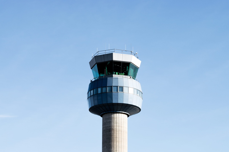 built structure, housing, airport, downtown, technology, control tower, sky, urban, tower, plant, office building, low angle view, town, guidance, steeple