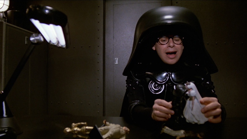 aggression, headshot, sign, clothing, movies spaceballs darth vader star wars parody, fear, standing, portrait, holding, people, gun, 1080P, communication