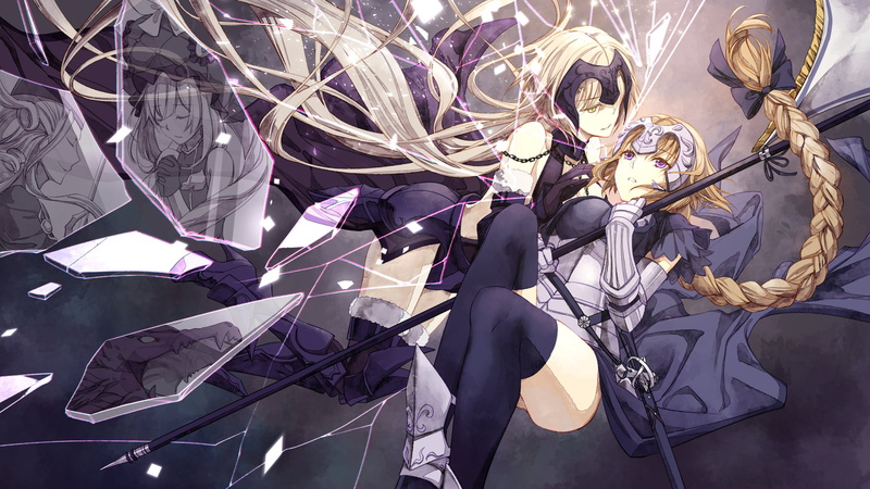 Jeanne dArc (Fate), Jeanne (Alter) (Fate/Grand Order), gamer grill, comic art, anime girls, 1080P, Comic Girls, anime, Fate/Grand Order