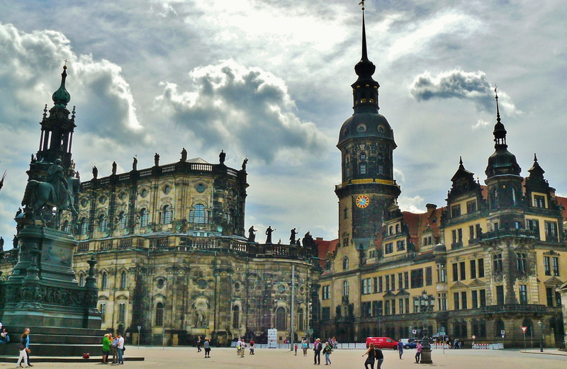 nature, outdoors, theatre square, castle church, place of worship, houses, building, imposing, historically, sky, germany, travel destinations, real people