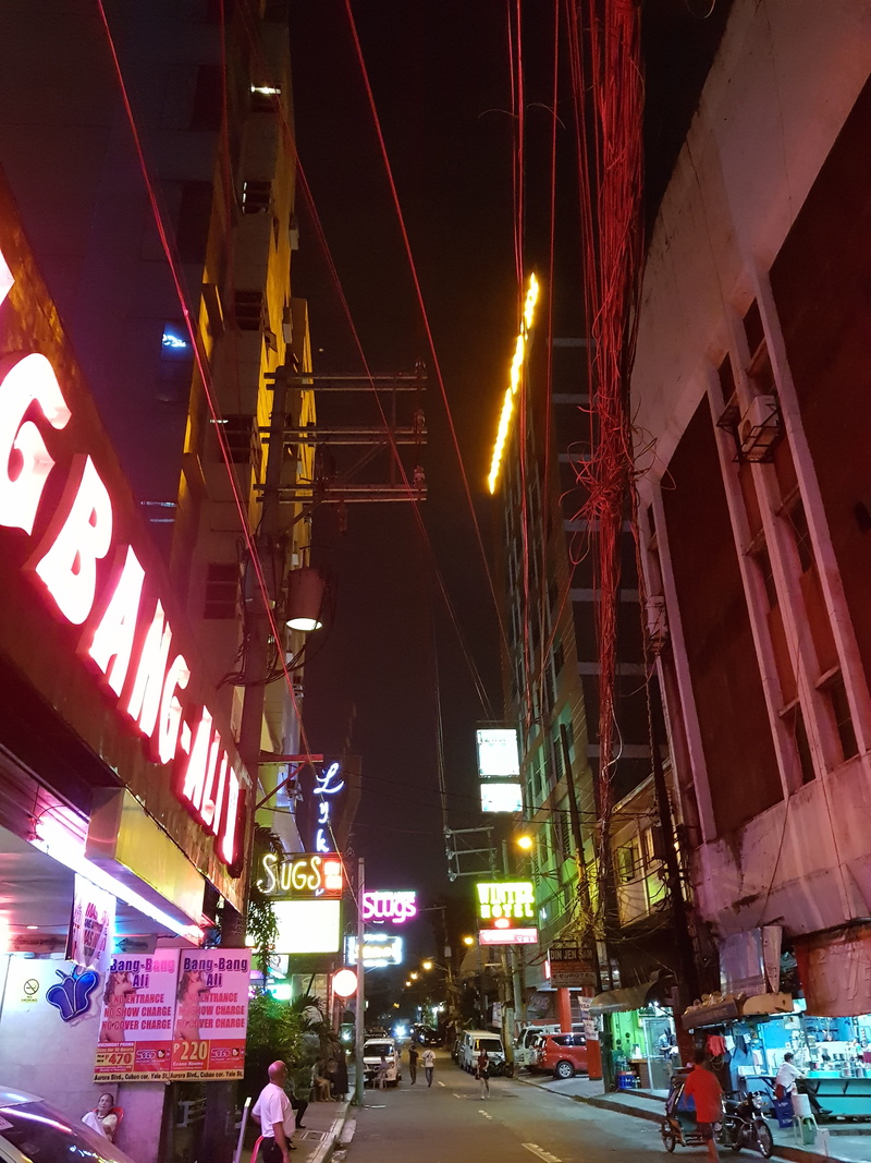light, sign, transportation, car, road, building exterior, city life, city light, city, illuminated, street light, nightlife, 4K, outside, street, philippines