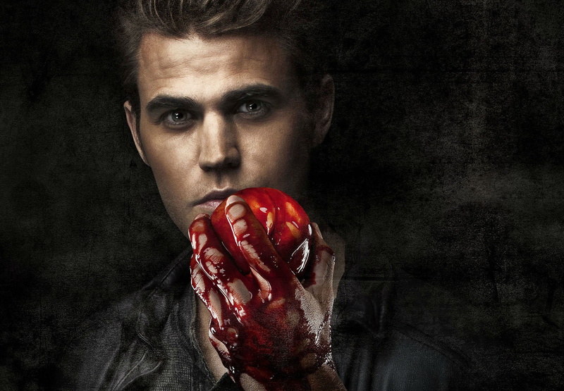young adult, make-up, real people, vampire, dark, red, aggression, fear, fantasy, headshot, adult, bizarre, black background, halloween, series, blood