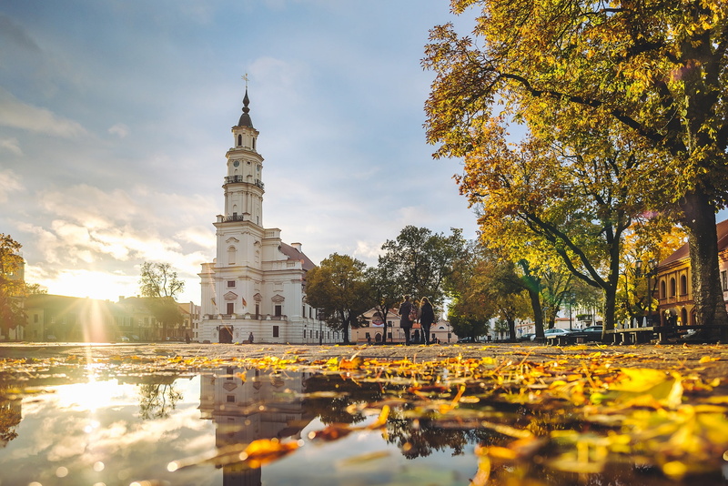 Town Hall, Lithuania, 1080P, Kaunas, Autumn Colors