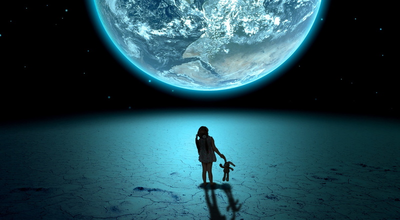child, space, digital composite, exploration, 1080P, space exploration, discovery, one person, childhood, Creative, little, sphere, sky, star - space