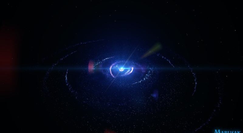 blue, glowing, digital composite, galaxy, futuristic, no people, 1080P, artistic, outdoors, planet - space, technology, 3d, laser, star - space, sky, nature