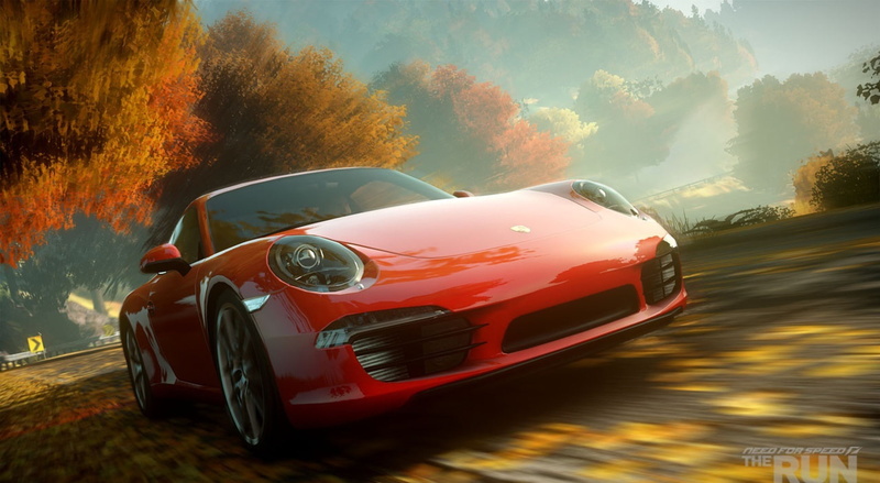 Games, nature, run, plant, headlight, retro styled, day, Porsche, car, speed, tree, red, Need For Speed, need, autumn, need for speed the run, motor vehicle