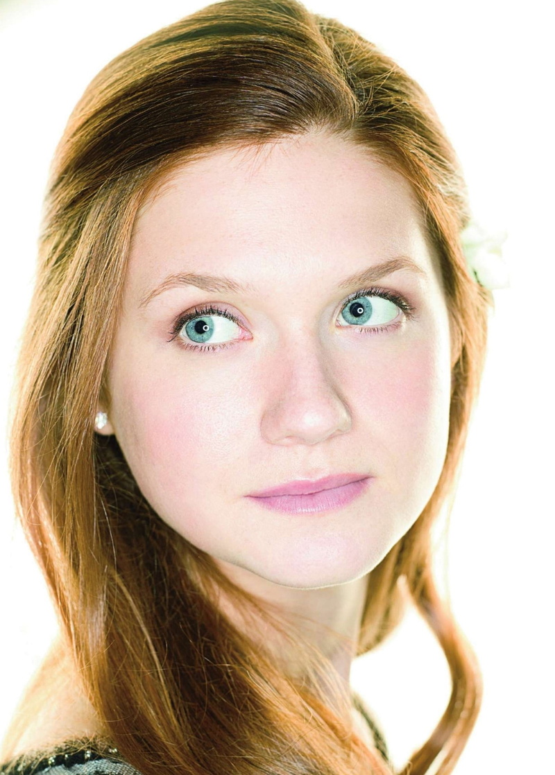 long hair, Bonnie Wright, blonde, women, Harry Potter, blue eyes, 1080P