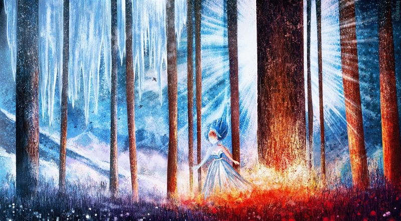 princess, Elemental, Balance, backgrounds, nature, day, Magic, textured, Fire, digitalpainting, curtain, no people, digital composite, Elements, Artwork