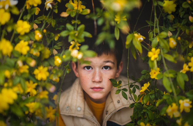 day, flowering plant, leaf, Young, yellowflowers, looking at camera, growth, outdoors, real people, eyesonyou, headshot, nature, young women, plant, 1080P