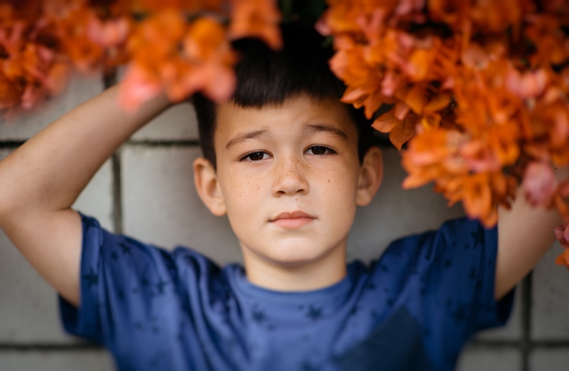 Young, childboy, 1080P, Spring, Color, Flower, kids, Cute, dreamer, 85mm, vsco, nikon, child, Orange, Portrait, People