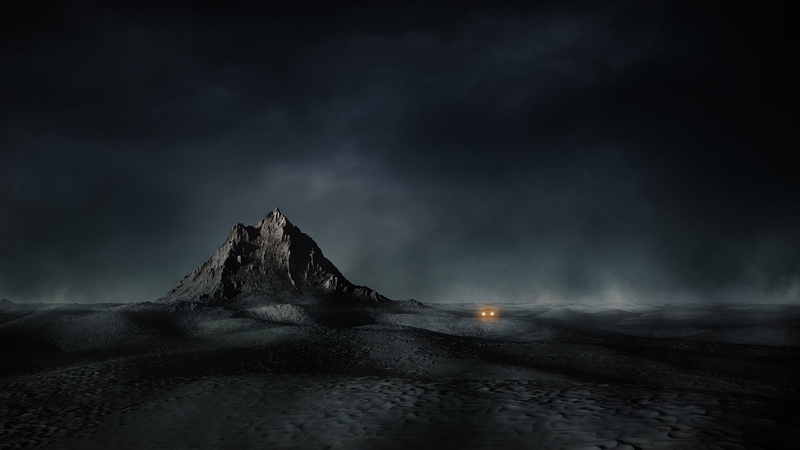 Lost, dune, desert, 1080P, mist, car, night, clouds, dark, landscape, nature, mountains