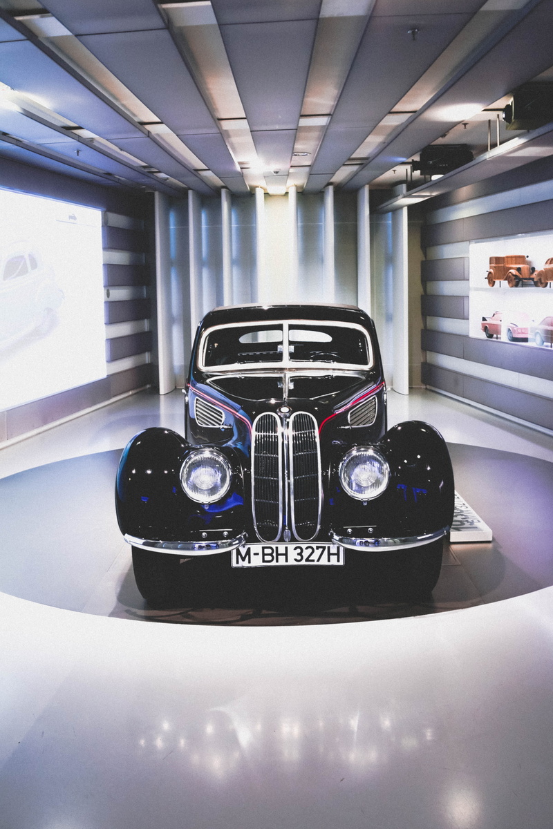 cityscape, mode of transportation, transportation, car interior, bmw museum, abstract, buildings, travel, cars, munich, 5K, car, day, lookingup, geometry