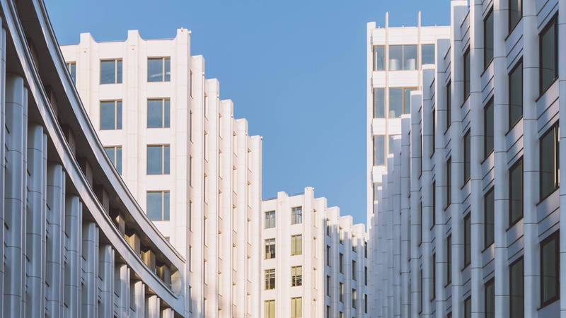 archilovers, russia, office, modern, no people, sky, city, style, lines, pattern, building exterior, outdoors, nature, composition, buildings, 5K, clear sky