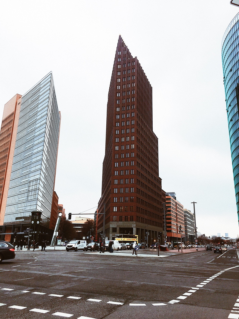clear sky, skyscraper, buildings, tall - high, berlin, lookingup, house, nature, modern, city life, transportation, potsdamer platz, abstract, lines, citylife