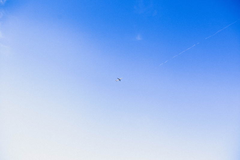 architexture, plane, copy space, beauty in nature, geometry, minimal, clear sky, wien, sunny, perspective, mode of transportation, airplane, flying, nature