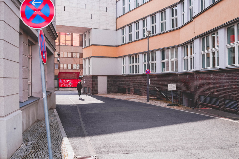 geometry, minimal, window, perspective, lookingup, look, city, footpath, germany, built structure, one person, architecture, residential district, building exterior