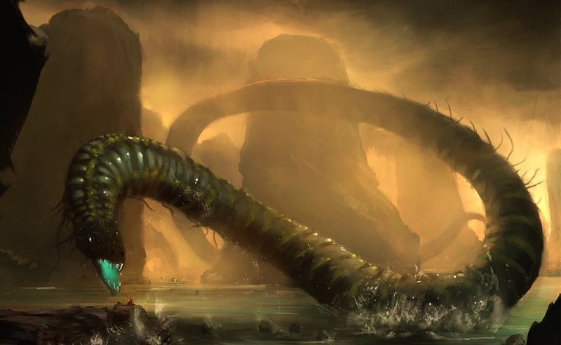 animals in the wild, sea, water, animal themes, Snake, Monster, close-up, no people, nature, Artistic, underwater, sunset, worm, sky, one animal, sunlight