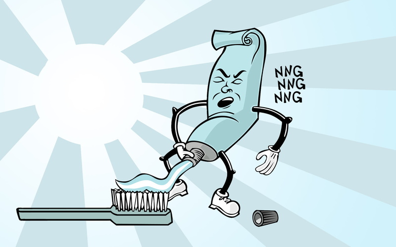 sky, male likeness, representation, toothpest, white color, low angle view, Funny, illustration, blue, shadow, brush, indoors, text, creativity, toothbrush