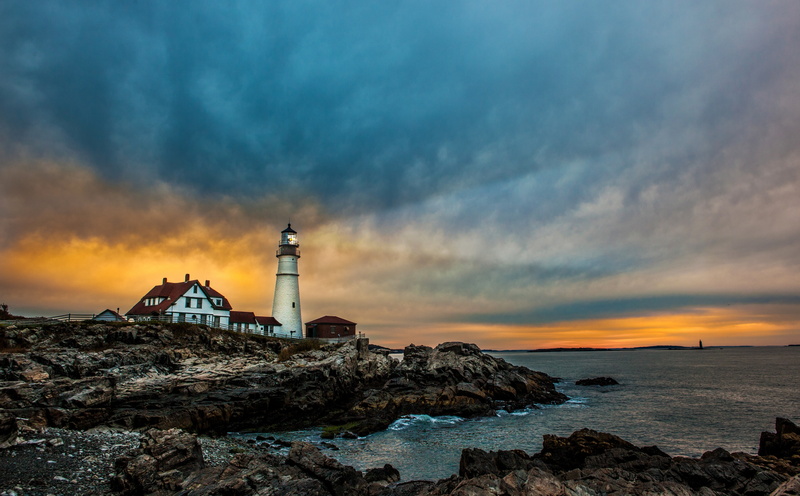 no people, solid, capeelizabeth, portland, nature, Stormy, scenics - nature, building exterior, direction, sea, horizon over water, sky, guidance, tower