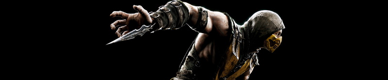 Scorpion, strength, indoors, studio shot, mortal, videogame, Games, success, Character, Combat, aggression, black background, digital, kombat