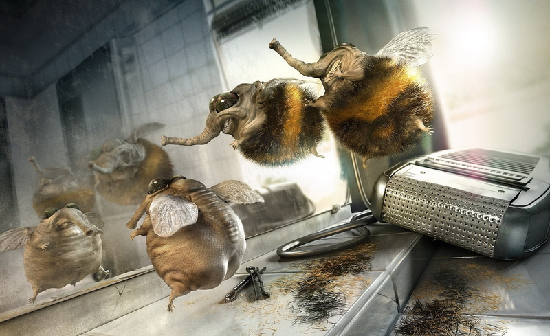Flies, indoors, animal, medium group of animals, animal wildlife, primate, digital composite, three animals, technology, black, vertebrate, group of animals