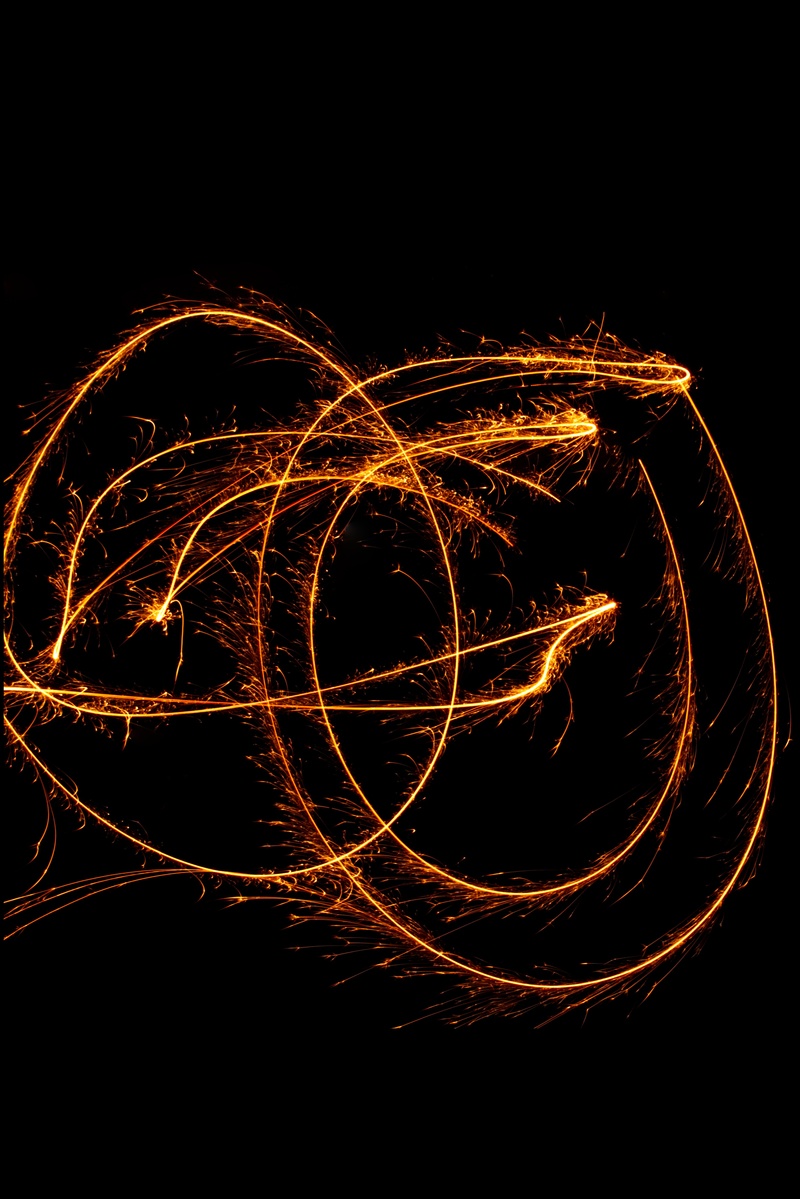 firework display, light path, light trail, night, 5K, golden, mood, light painting, glowing, shape, creativity, fire - natural phenomenon, dark, outdoors
