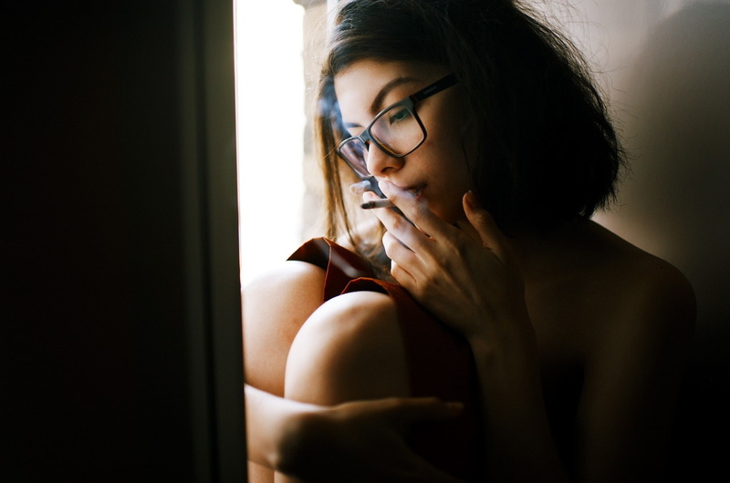 close-up, indoors, model, eyeglasses, portrait, beauty, Asian, beautiful woman, Marat Safin, young adult, women, young women, headshot, glasses, real people