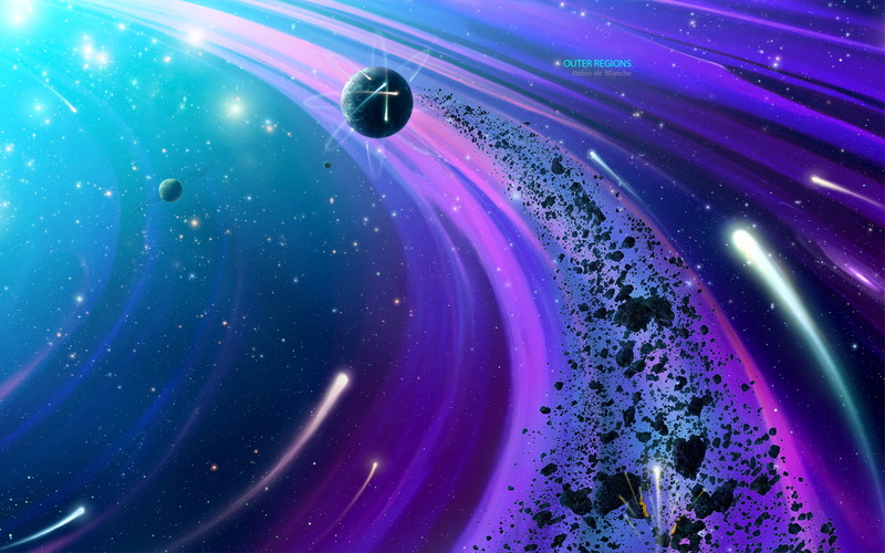 full frame, outdoors, illuminated, space, universe, water, purple, long exposure, night, planet, multi colored, green color, illustration, 1080P, abstract
