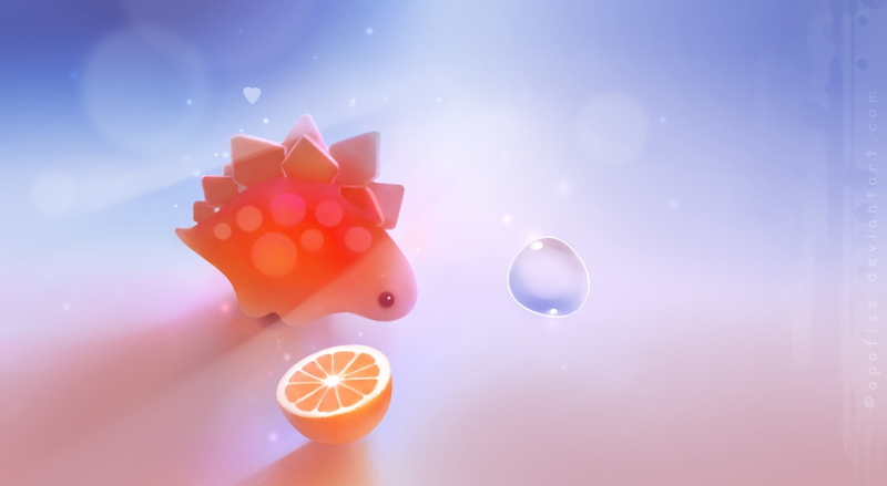no people, close-up, Artistic, blue background, snowflake, sphere, shape, indoors, snowing, multi colored, stegosaurus, mid-air, winter, sliced, Fantasy