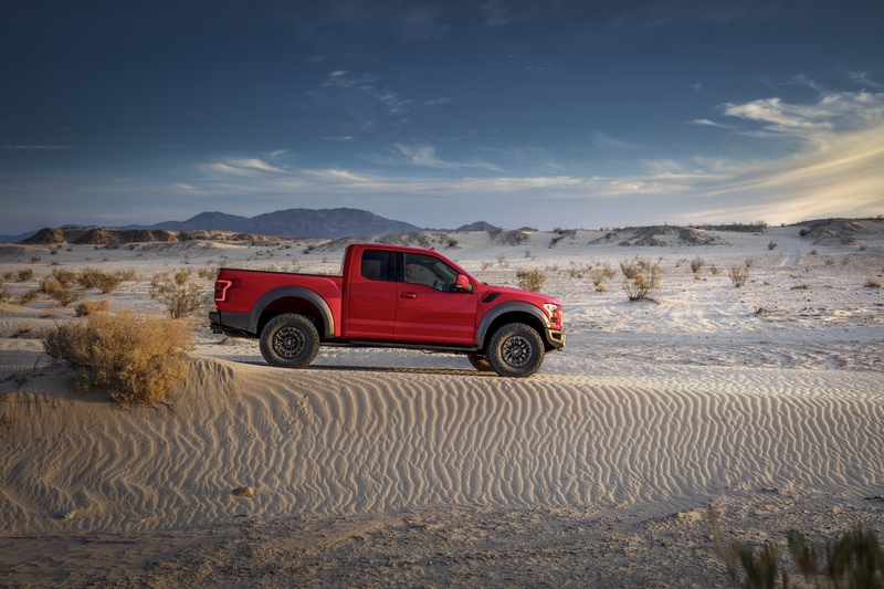 Ford F-150 Raptor, 8K, Pickup, Ford F-150, Red Car, Car, Desert, Ford, Vehicle