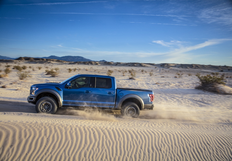 vehicle, sand, outdoors, Ford F-150 Raptor, car, blue cars, 2K, Ford, desert