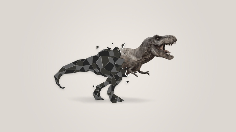 car, low poly, T-Rex, 1080P
