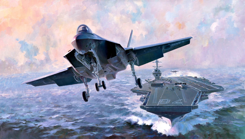 The carrier, F-35C, US Navy, Lightning II, Carrier-based fighter, 1080P, USA