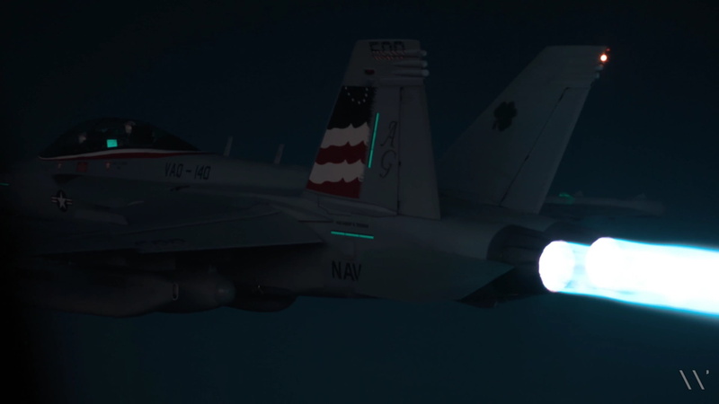 Jet Fighter, 1080P, EA, USS Harry S. Truman, Afterburner, USN VAQ, 1920x1080 px, Multirole fighter, United States Navy, 7TH Carrier Air Wing, night, 18G