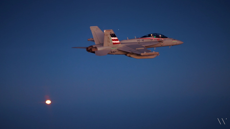 Boeing E/A-18G Growler, military, dusk, Multirole fighter, USS Harry S. Truman, 1080P, 7TH Carrier Air Wing, jet fighter, Patriots, Boeing EA-18G Growler