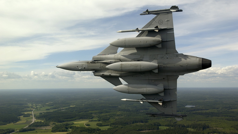 maneuver, aircraft, Gripen, 4K, Saab, JAS 39, multirole fighter, Swedish Air Force