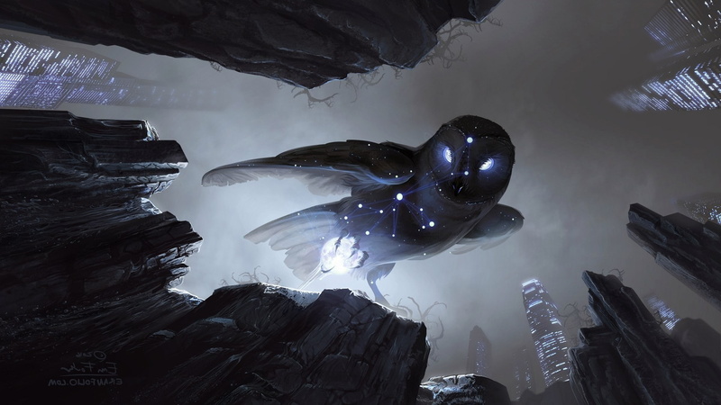 Ori And The Blind Forest, owl, 1080P, digital art, animals, fantasy Art, Cityscape