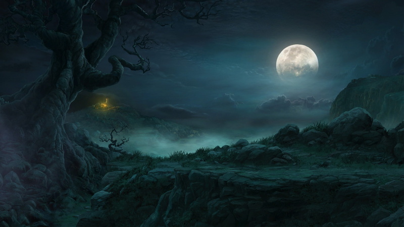 artwork, moons, art, 2K, hd, video, x, games, Landscapes, Video Games, space, diablo, moon, iii