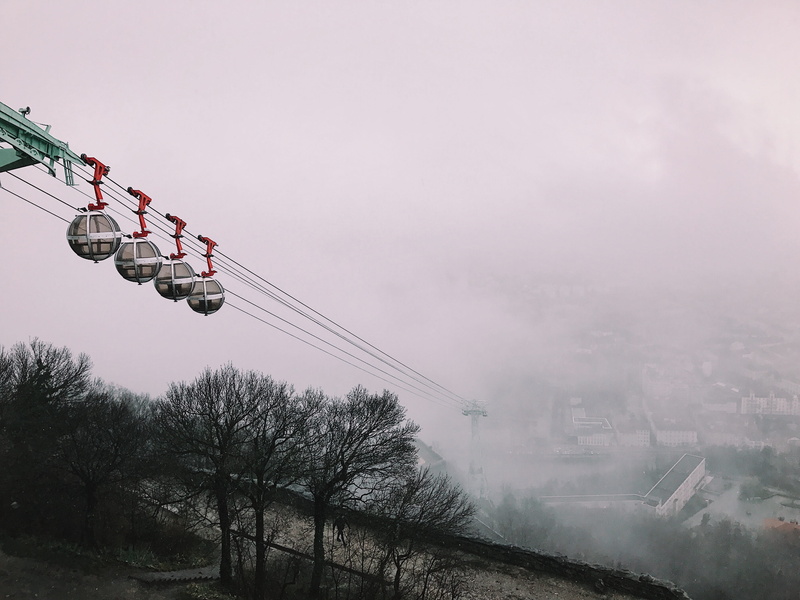 4K, transportation, nature, occupation, day, weather, cold temperature, adventure, mist, outdoors, construction crane, utility pole, car, mode of transportation