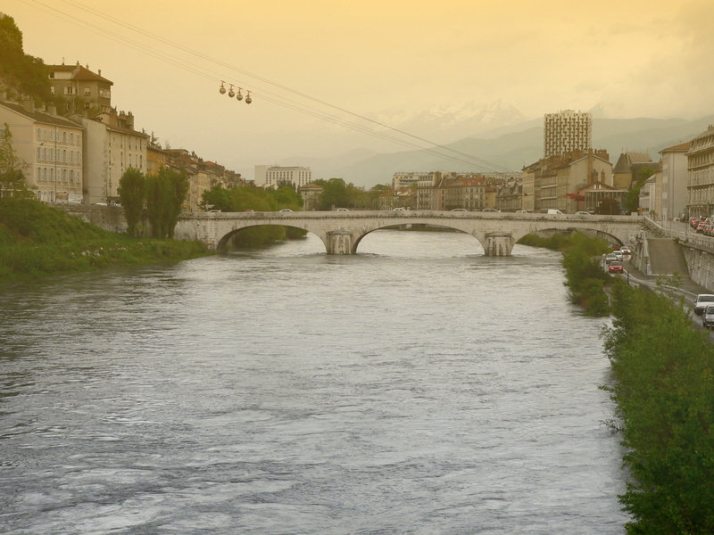 view, france, golden, french, built structure, cityscape, bridge, nature, europe, 2K, buildings, day, metropolis, outdoors, arch bridge, sky, concrete