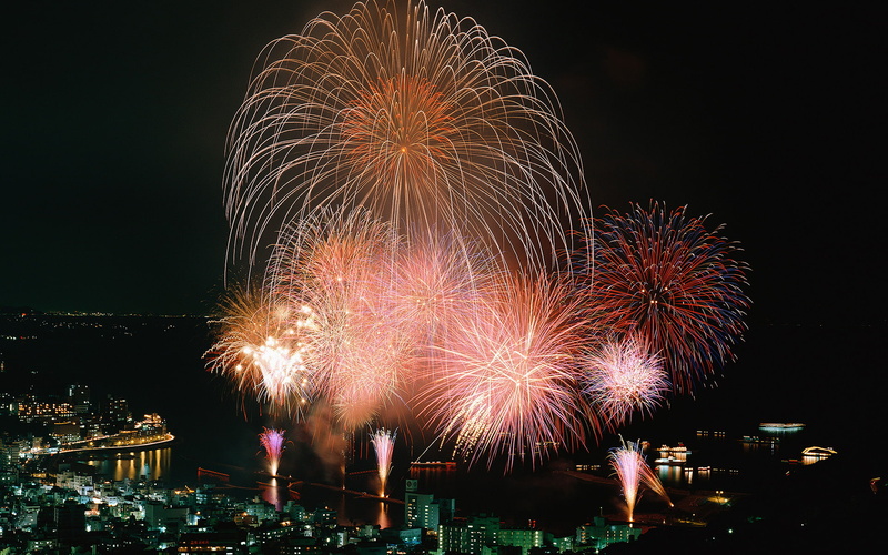 Shizuoka. Japan, 1080P, salute, Fireworks