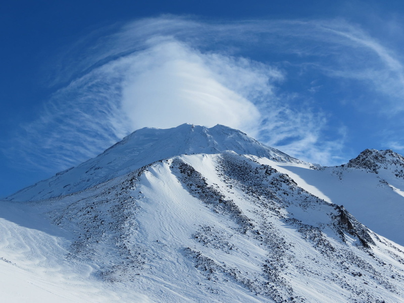 tranquil scene, winter, cold temperature, snowy mountains, snowcapped mountain, mist, day, environment, landscape, blue, koryaksky volcano, clouds, mountain range