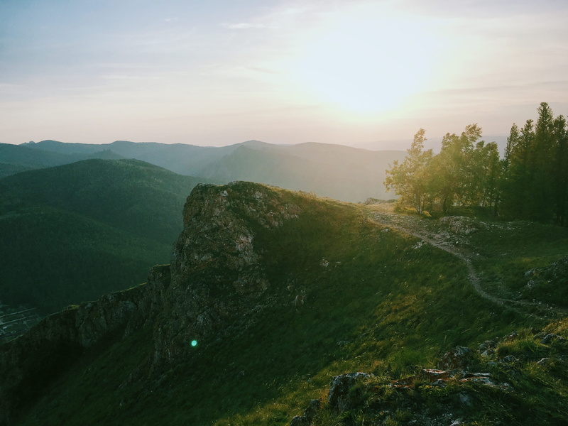 no people, environment, mountain range, stone, siberia, mountain, sunlight, beauty in nature, nature, sun, landscape, tree, красноярск, forest, scenics - nature